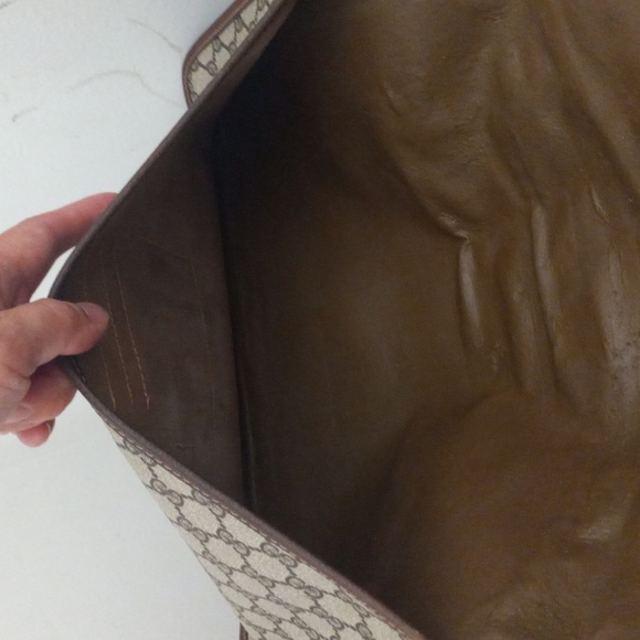 Authentic Vintage Gucci GG Monogram Supreme Sherry Web Ophidia Portfolio Laptop - Picture 11 of 11